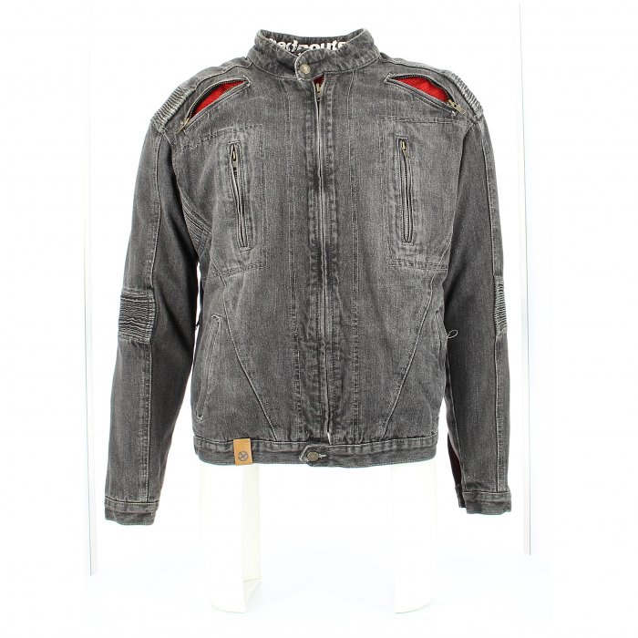 Giubbetto Jeans Uomo Red Route Mens Denim Jacket Nero