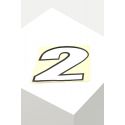 Numeri Adesivi Grandi 15x14 Numero 2