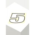 Numeri Adesivi Grandi 15x14 Numero 5