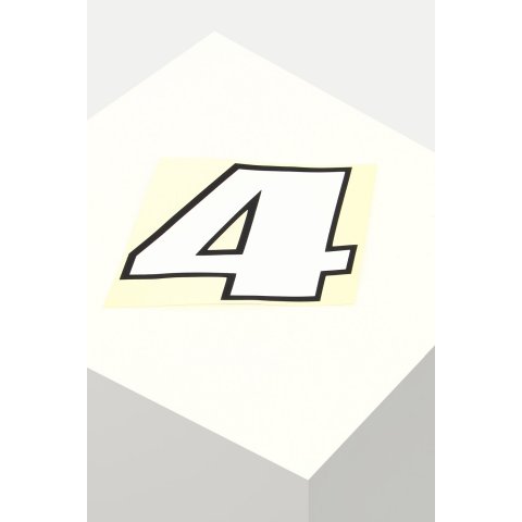 Large Sticker Numbers 15x14 Number 4