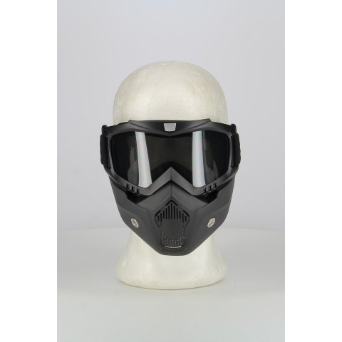 Combat mask for open smoke lens helmets
