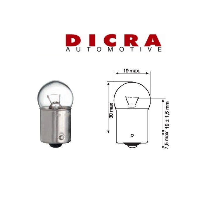 Lampadina Dicra Ba15s 12v 5w