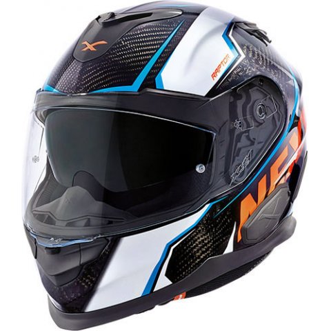 Casco Integrale Carbonio Nexx X.t1 Carbon Raptor White Orange