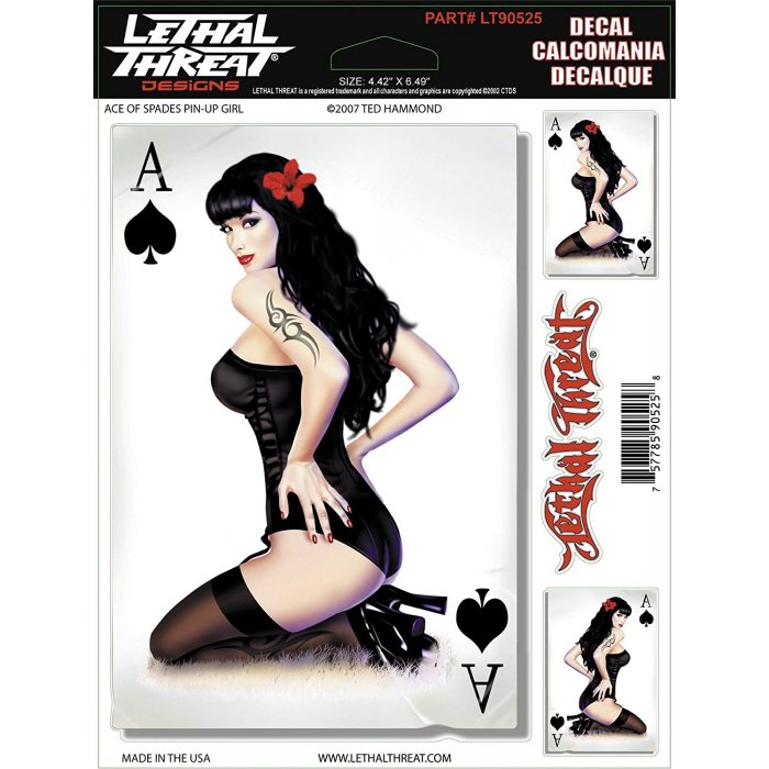 Bike Tattoos Lethal Threat Ace Of Spades Pin Up