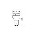 Lampadina Multi Led Lampa 12v Bay15d Luce Rossa