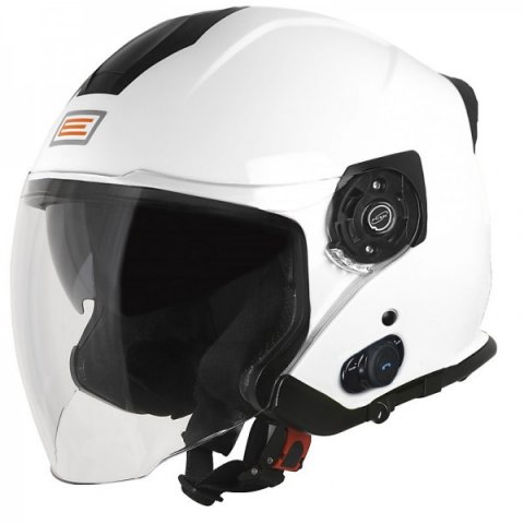 Casco Jet Con Bluetooth Origine Palio 2.0 Bt Solid White