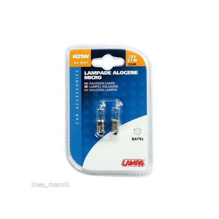 Coppia Lamp. 12v. Bay 9s 21w Nd