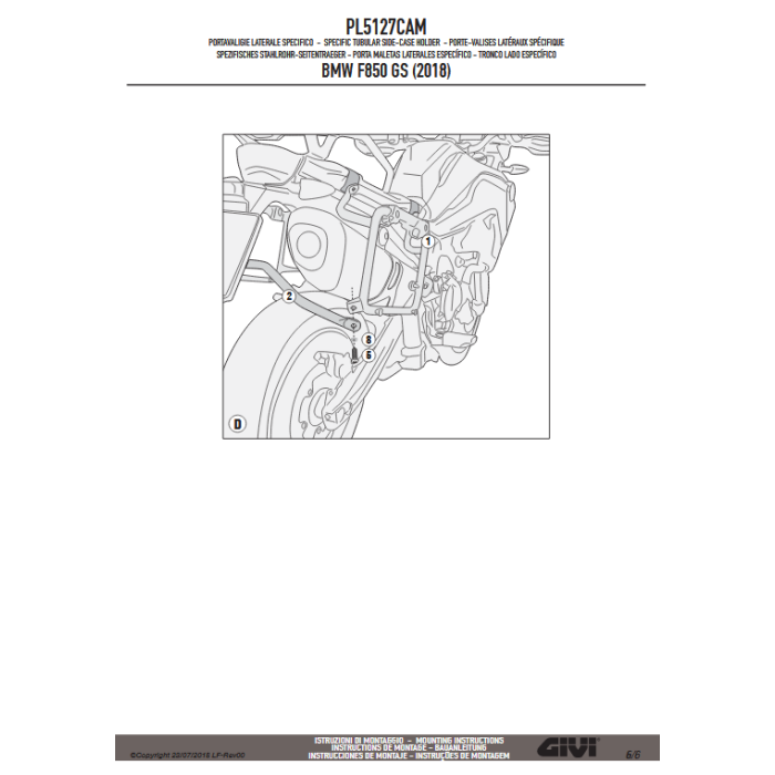 Givi Portav.lat. Bmw F850gs 2018 Per Outback