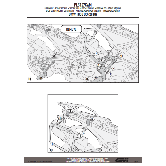 Givi Portav.lat. Bmw F850gs 2018 Per Outback