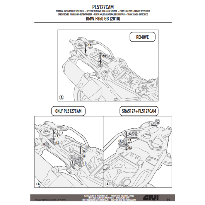 Givi Portav.lat. Bmw F850gs 2018 Per Outback