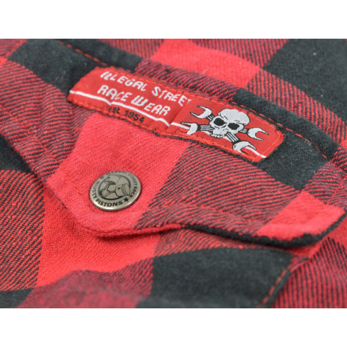 Camicia Tecnica Con Kevlar Rusty Pistons Bixby Rosso Fant