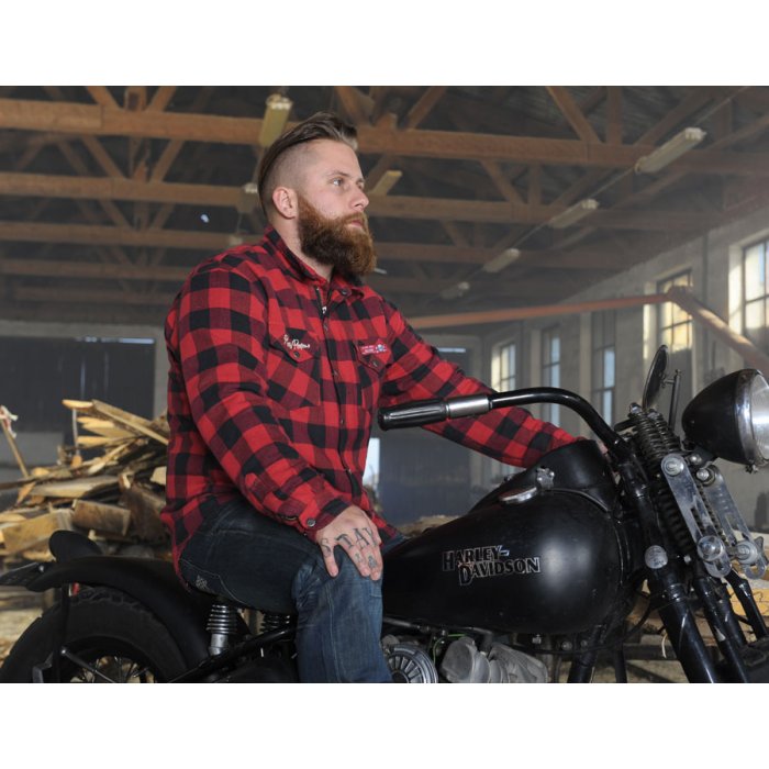 Camicia Tecnica Con Kevlar Rusty Pistons Bixby Rosso Fant