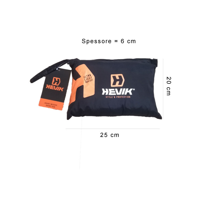 Tuta Intera Antiacqua Hevik Hrs107 Ultralight Nero