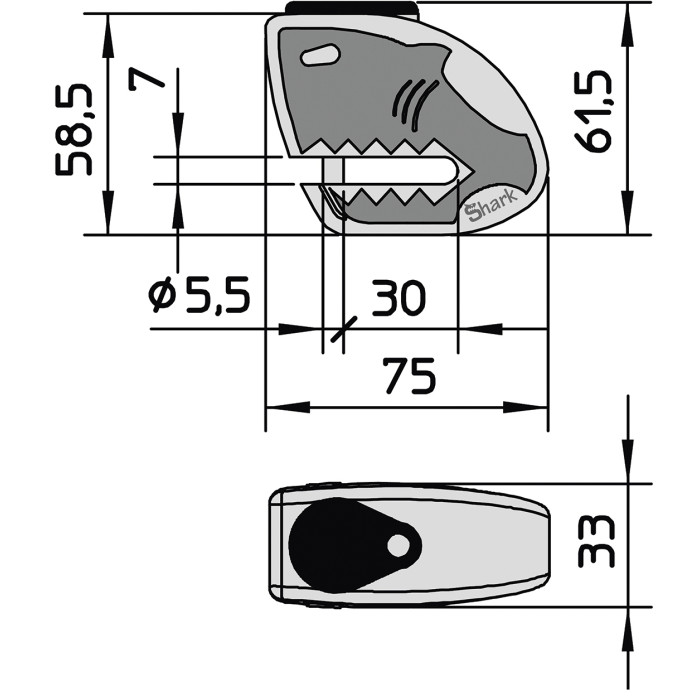 Blocca Disco Viro Shark  5.5 Mm Grafica Mimetico