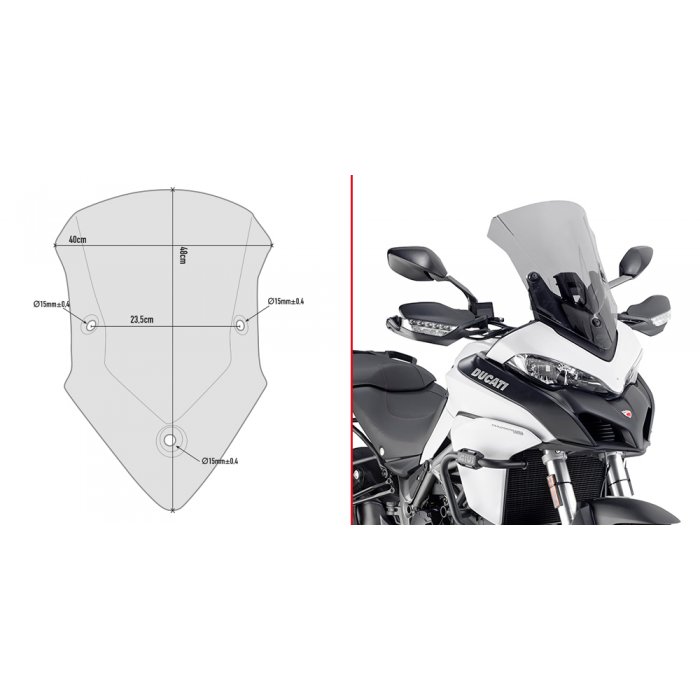 Givi Cupolino Spec. Fume' Ducati Cod. D7406s