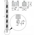 Catena Viro Con Lucchetto Maglia Quadra  8mm X 150cm