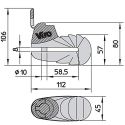 Blocca Disco Viro Armadillo 10 Mm Cromo