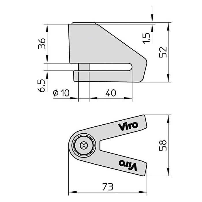 Blocca Disco Viro New Stopper Moto D.10 Mm