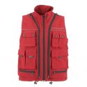 Gilet Oj Transformer 2 In 1 Traforato Multitasche Rosso