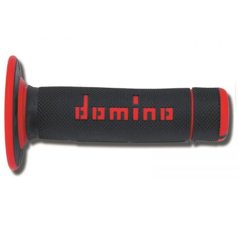 Puños Domino A020 Off Road 118mm Negro Rojo