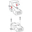 Usb-fix Presa Usb 12/24v 2400ma Ricarica Veloce Uniiv. + Base Fissaggio