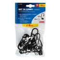 Set 10 Ganci E Morsetti Metal Per Corda Elastica 8mm Lampa 60252