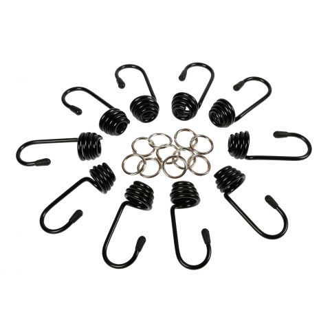 Set 10 Ganci E Morsetti Metal Per Corda Elastica 8mm Lampa 60252