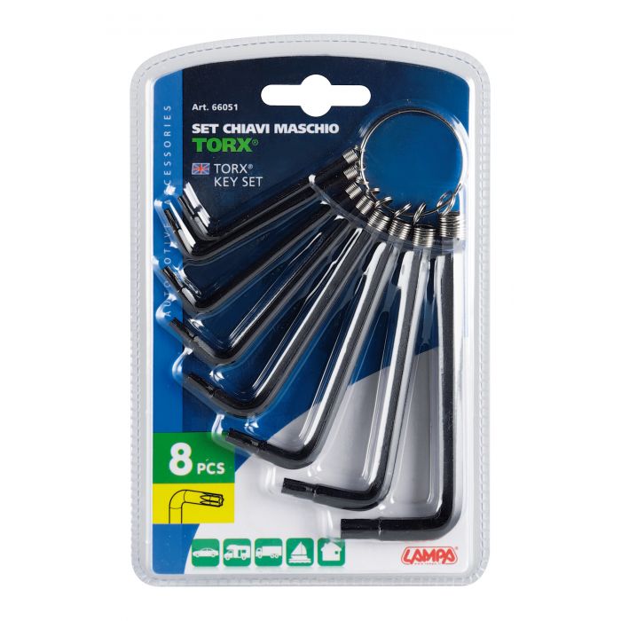 Set 8 Pz. Chiavi Torx Lampa 66051