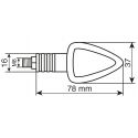 Coppia Frecce Carbon Mod. Focal Lampadina Vetro Bianco Lampa 90066