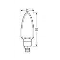 Coppia Frecce Nere Mod. Arrow Led Vetro Arancio Lampa 90091