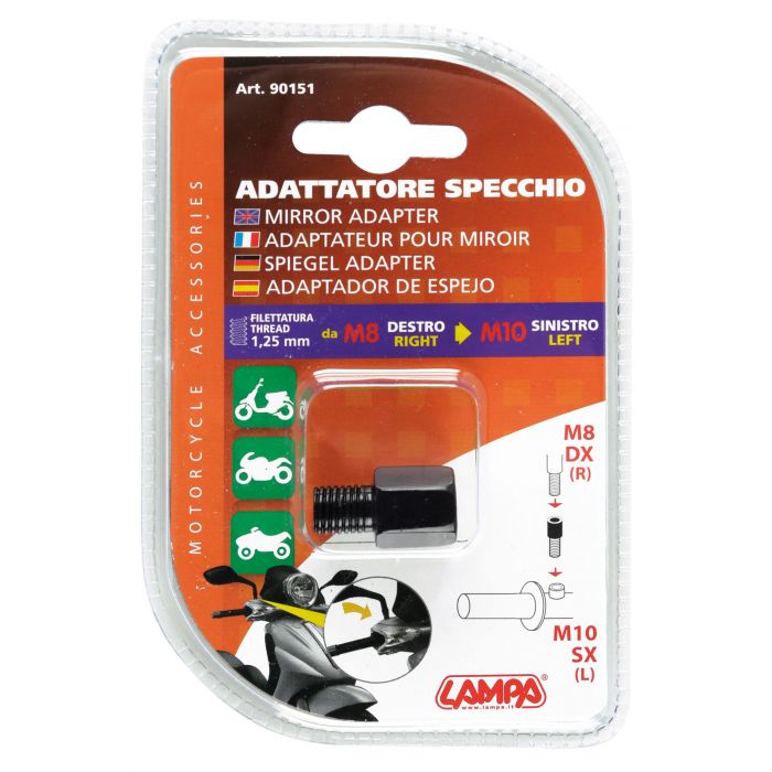 Adattatore Specchio M8 Dx-- M10 Sx Lampa 90151