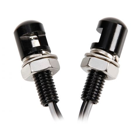 Coppia Viti M8 Nero Con Luce Blu A Led Lampa 90179