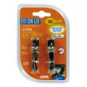 Coppia Viti M8 Nero Con Luce Blu A Led Lampa 90179