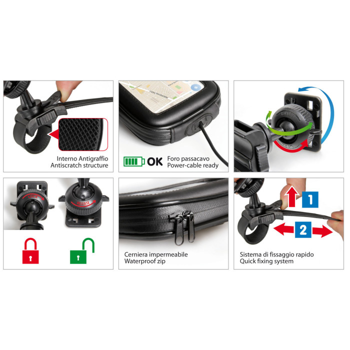 Porta Pda Moto/ciclo Attacco Fascetta Lampa 90423