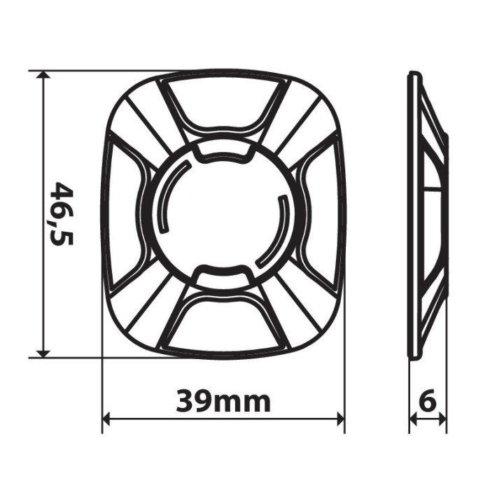 Opti-universal Piastra Di Fissaggio Per Linea Opti Lampa 90426