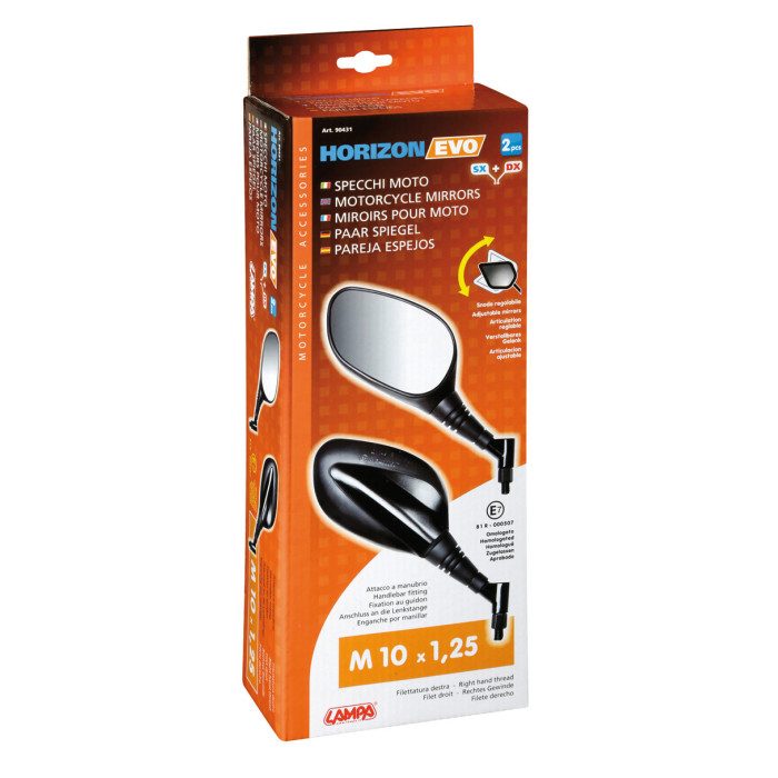 Coppia Specchi Moto Horizon Evo Lampa 90431
