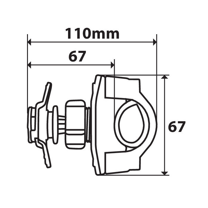 Fissaggio A Manubrio Fisso Per Opti-case Lampa 90452