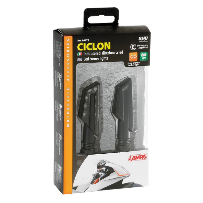 Coppia Frecce A Led Cyclon Nere Lampa 90473