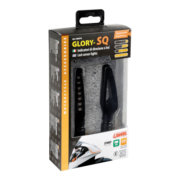 Coppia Frecce A Led Glory-sq Nere Lampa 90474