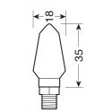 Coppia Frecce Micro Nere Led Vetro Bianco Lampa 90475