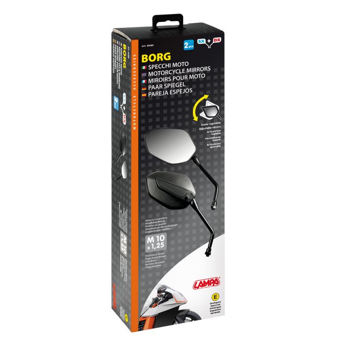 Coppia Specchi Moto Borg Lampa 90486