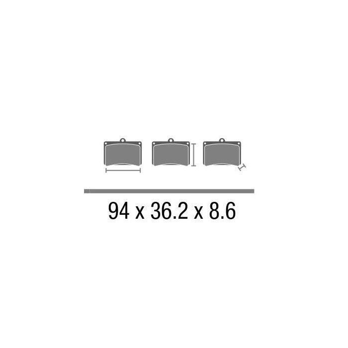 Set Pasticche Brembo 07bb2809 Cc Carbon Ceramica