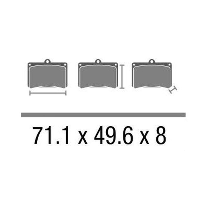 Set Pasticche Brembo 07su27sa Sint. Road Ant.