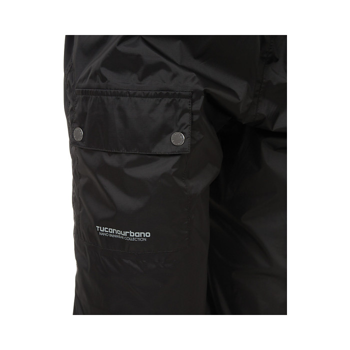 Tuta Antipioggia Nano Plus Nero Giallo Fluo