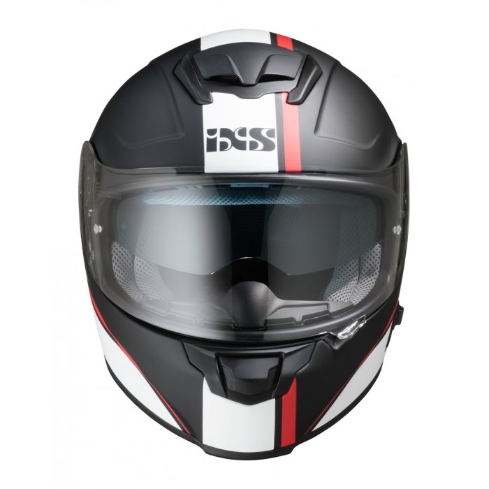 Casco Integrale Ixs 215 2.1 Con Parasole Nero Bianco Rosso