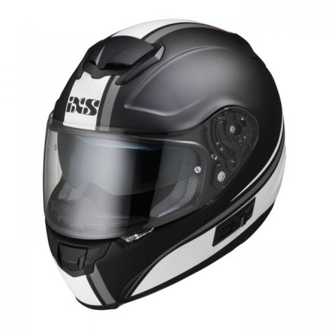 Full face helmet Ixs 215 2.1 with grey white sunshade