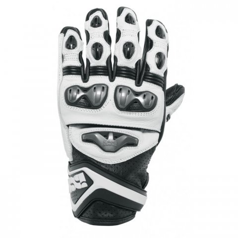 Short Sport Goat Leather Glove Ixs Rs-400 Black White