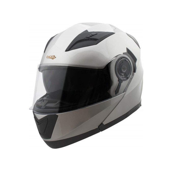 Casco Modulare Ska-p 5xh Doppia Visiera Silver Metal