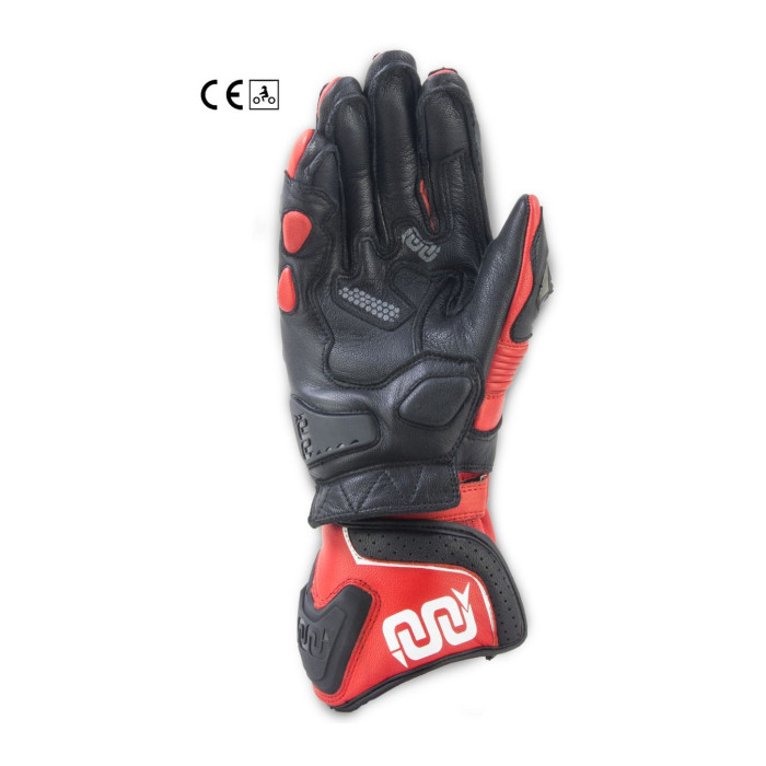 Guanto In Pelle Oj Feat Nero Rosso