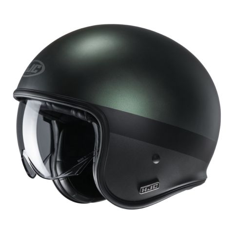 Casco Hjc Jet V30 Perot Green Black